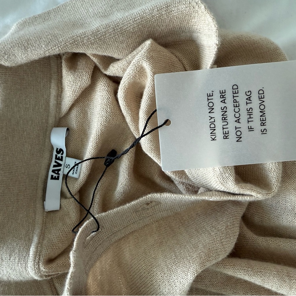 NEW W/tags EAVES Emileigh Polo in Tan Size Small - Picture 4 of 10